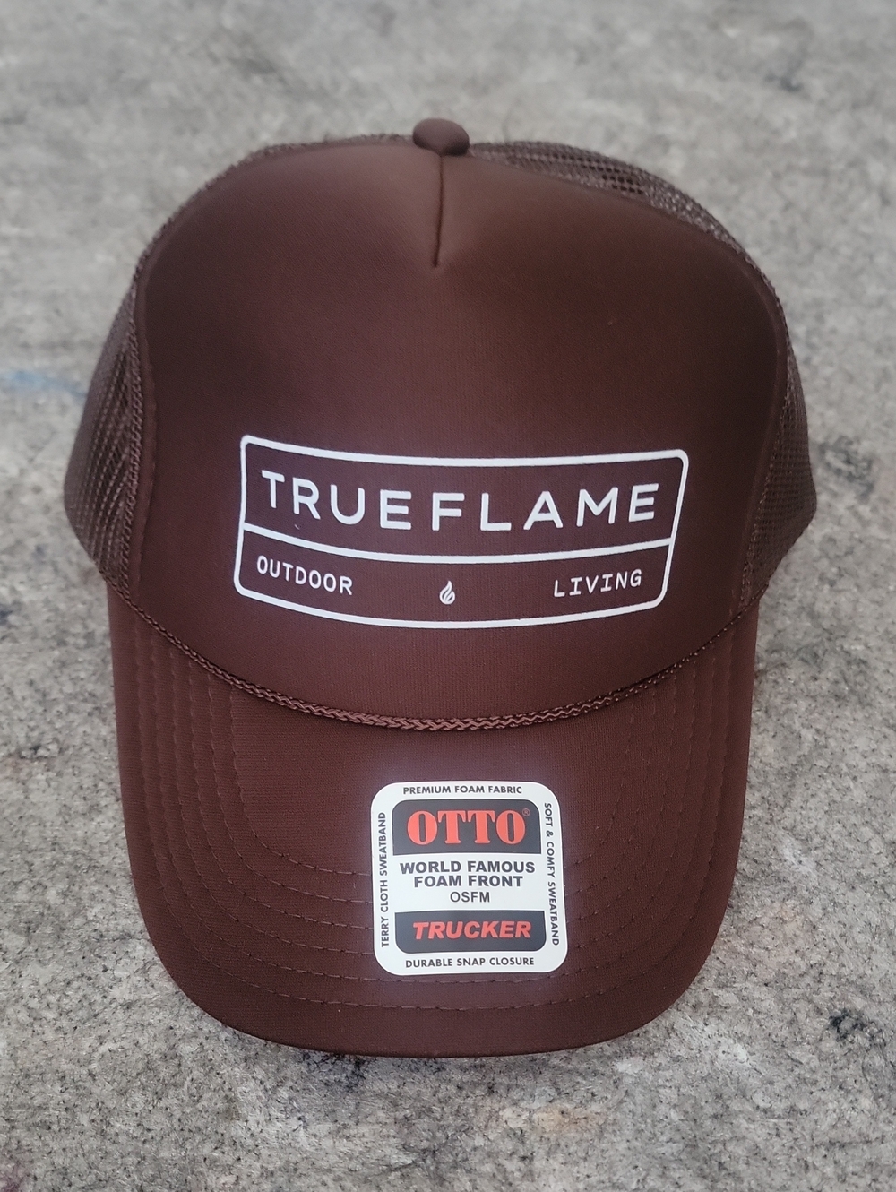 TrueFlame Brown Trucker Hat by OTTO